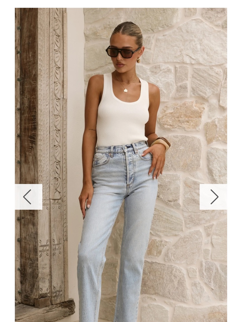 Light Wash Straight Jeans